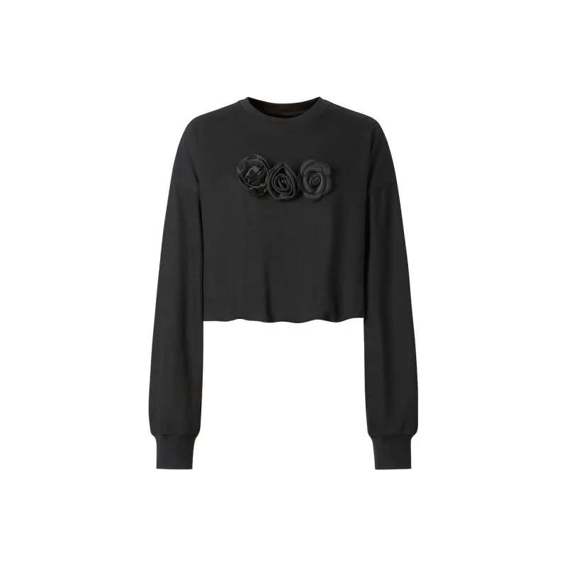 JZ. ANNAKRO Sweatshirts Women's Plain Black-0