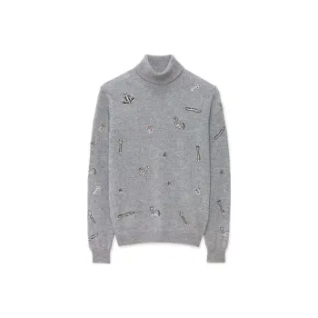 MSGM Embellished High neck Jumper
