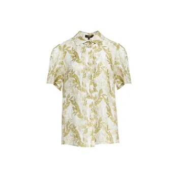 BESIONIA SS23 Shirt Women's Yellow Pattern