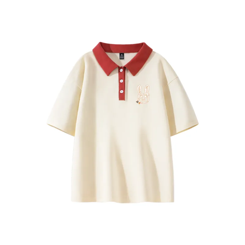 Cotton Polo Shirts Women's-5