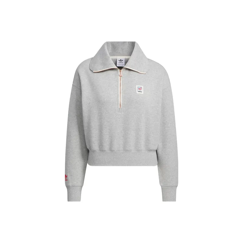 Adidas Originals Sweatshirt Women's Medium Hemp Gray-0