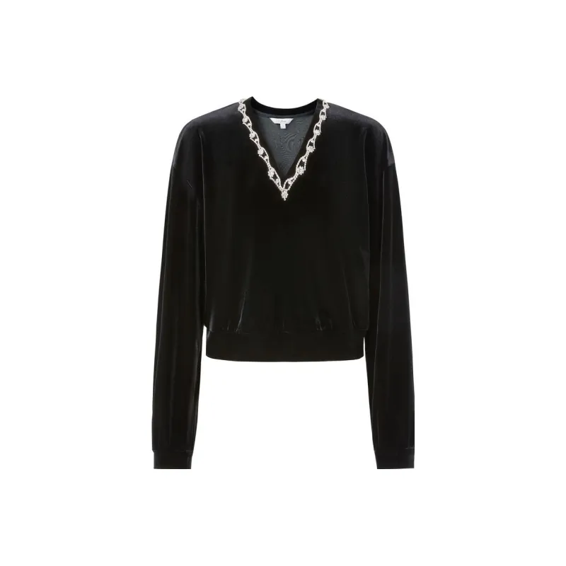 JZ. ANNAKRO Sweatshirt Women's Plain Black-0
