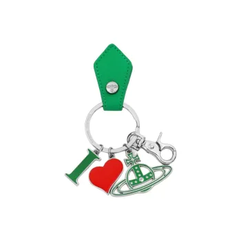 Vivienne Westwood Polyurethane, Artificial Leather Keychains Unisex Green