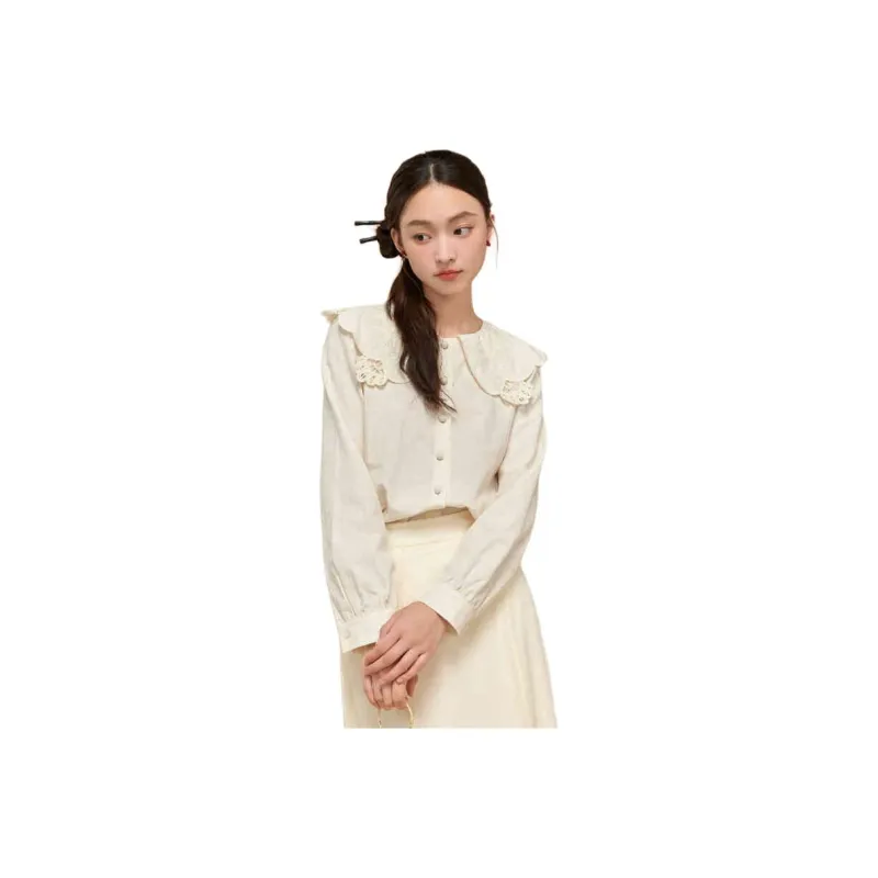 ZIHAN Shirt Women's Creamy White-0