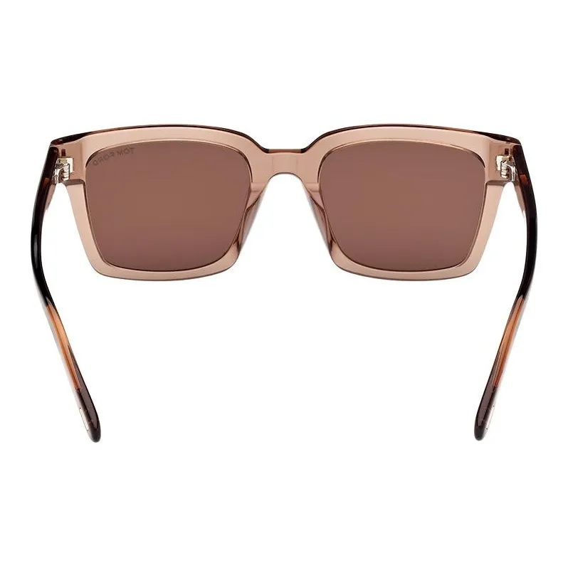 TF Plate Frame Square Sunglasses Unisex Brown-5