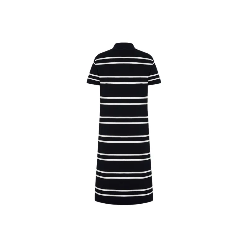 MOCO Short Sleeved Dress Women's Blue White Stripes Color-1