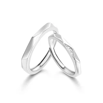 ZHENJIUJIU Silver 925 1 Pair Of Rings, Anniversary Commemoration Unisex