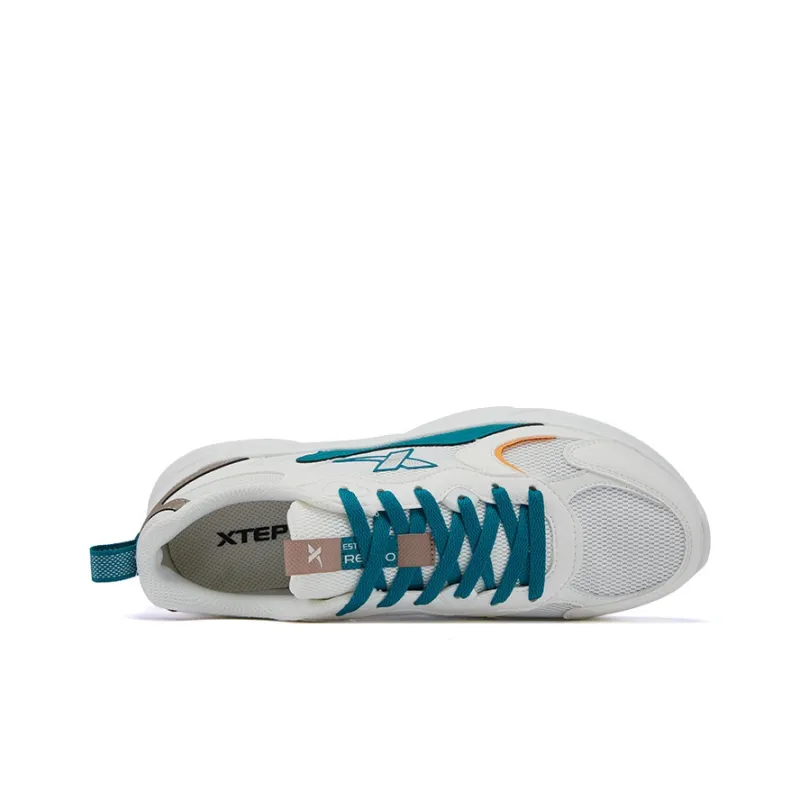 XTEP Running Shoes Men Low Top Sail White, Lan Night Green, Cold Tea Brown-2
