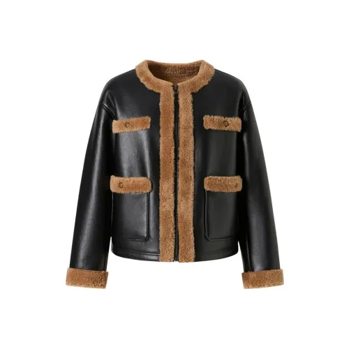 JZ. ANNAKRO Jackets Coats Women's Plain Black
