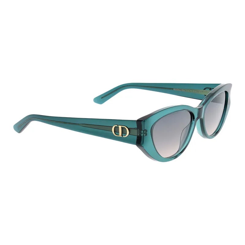 DIOR Acetate Irregular Shape Sunglasses Unisex Green-2