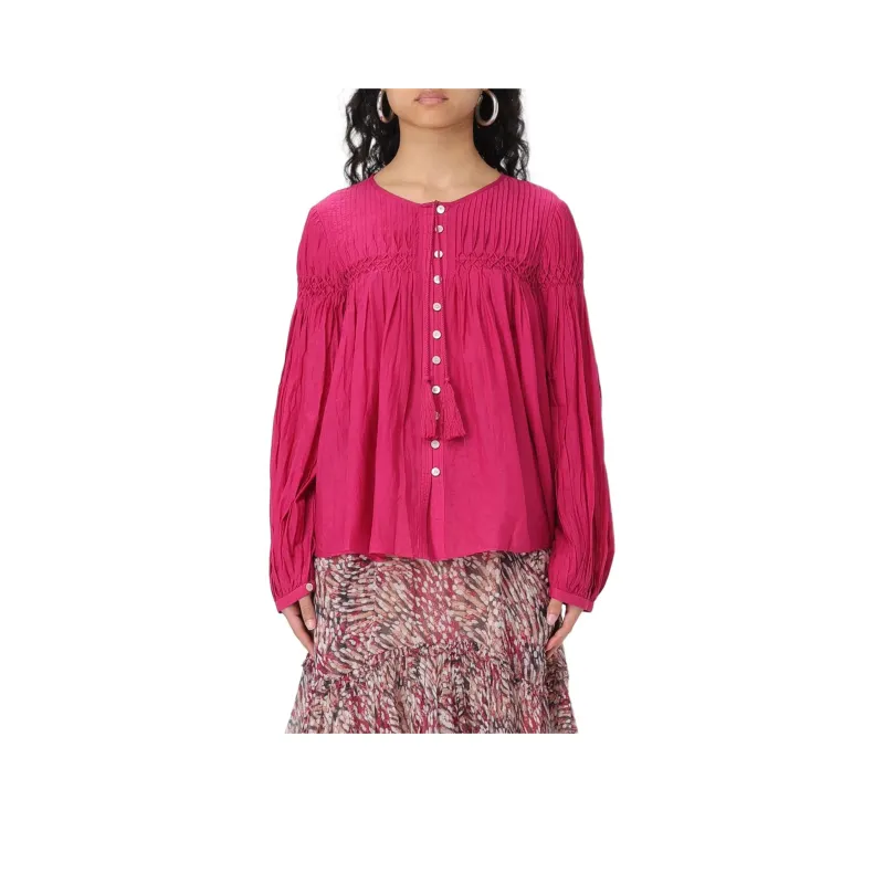 ISABEL MARANT ETOILE Pleat Detailed Buttoned Blouse-0