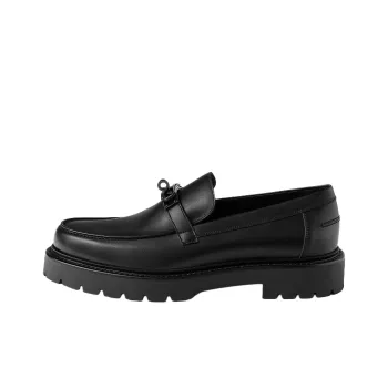 HERMES Icone Loafers 3cm Men's Black