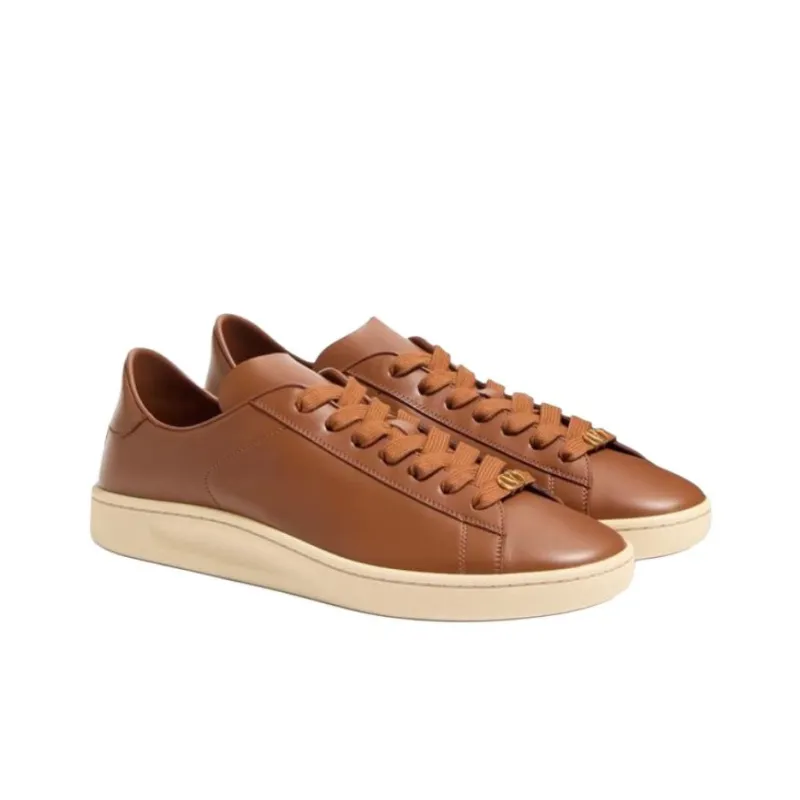 Valentino Royco Low Top Skateboard Shoes Men's Tobacco Brown-2
