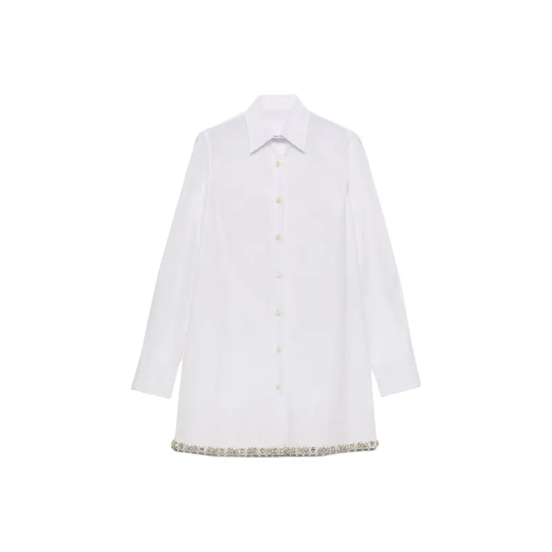 PRADA Embroidered Poplin Shirt-0