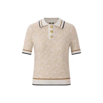 KARL LAGERFELD SS24 Polo Shirt Women's Beige