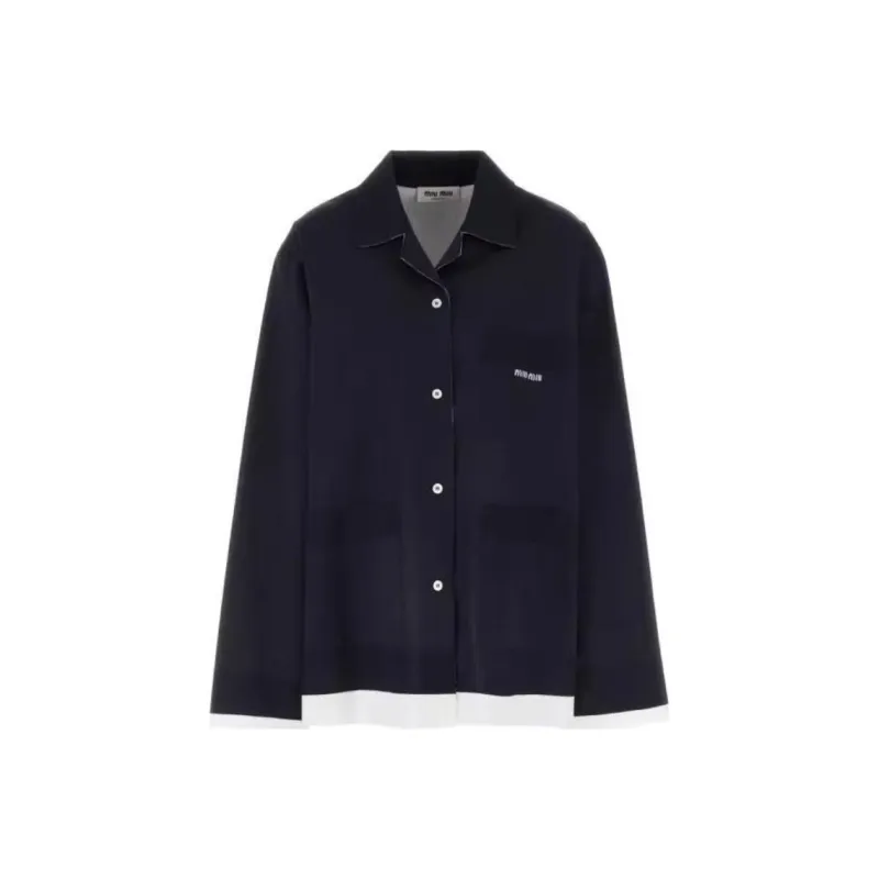 MIU MIU Double Layer Button Up Shirt-0
