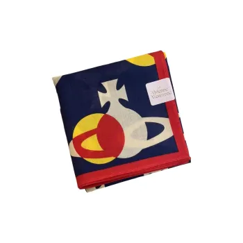 Vivienne Westwood Silk Scarves Unisex Dark Blue