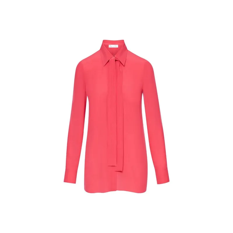 OSCAR DE LA RENTA Crepe-de-chine Silk Blouse-0