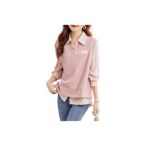 Oudifu Sweatshirts Women's Pink