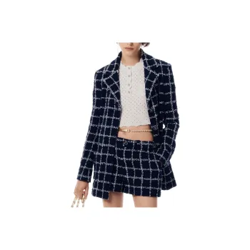 CHANEL 24 New Spring And Summer Arrivals Jackets Coats Women's Marine Blue