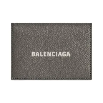 Balenciaga Cash Cow Leather Wallet Mini Men's Dark Green & White
