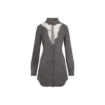 DIESEL Logo Embroidered Long Shirt