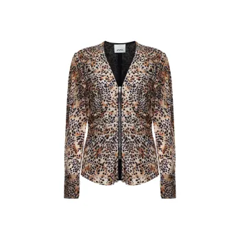 ISABEL MARANT Leopard Printed V Neck Top