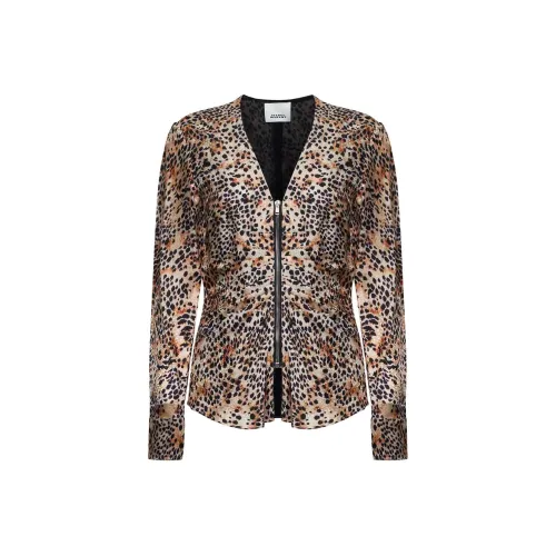 ISABEL MARANT Leopard Printed V Neck Top