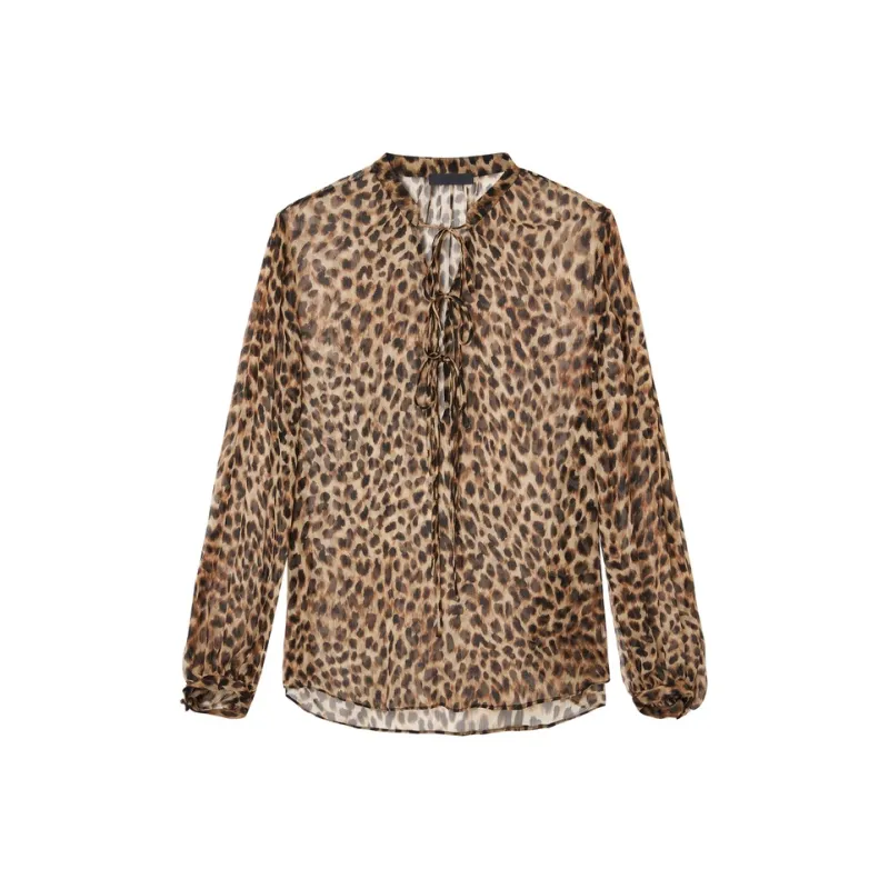 MO&CO Shirts Women's Leopard Print-0
