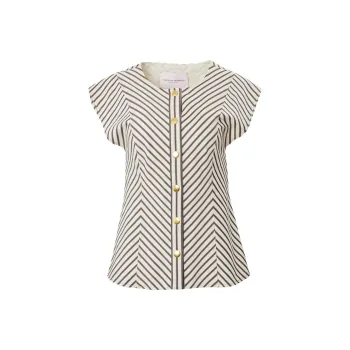 CarolinaHerrera Striped Sleeveless Blouse
