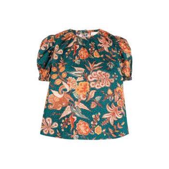 Ulla Johnson Frances Floral print Cotton Blouse