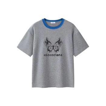  CHOCOOLATE Drop Shoulder Sleeve T Shirt Women's Gray