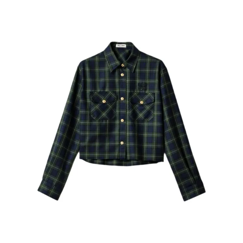 MIU MIU Plaid Shirt-0