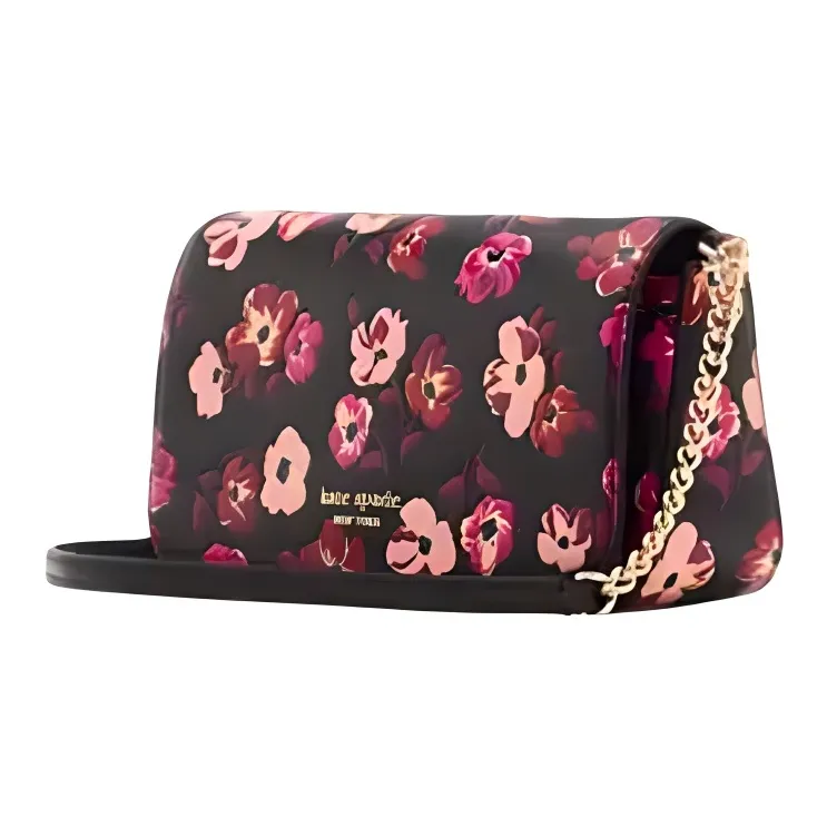 Kate Spade Leather Wallet Crossbody Bag Women's Black Multicolor-1