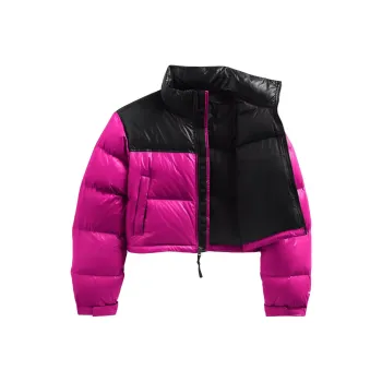 THE NORTH FACE Women's Nuptse Short Jacket Fuchsia Pink