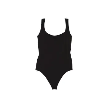 Victoria's Secret PINK BASE COTTON BODYSUIT / Pure Black Bodysuits Women's Pure Black