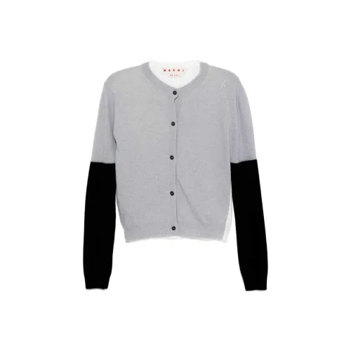 MARNI Colourblock Knitted Button Up Cardigan