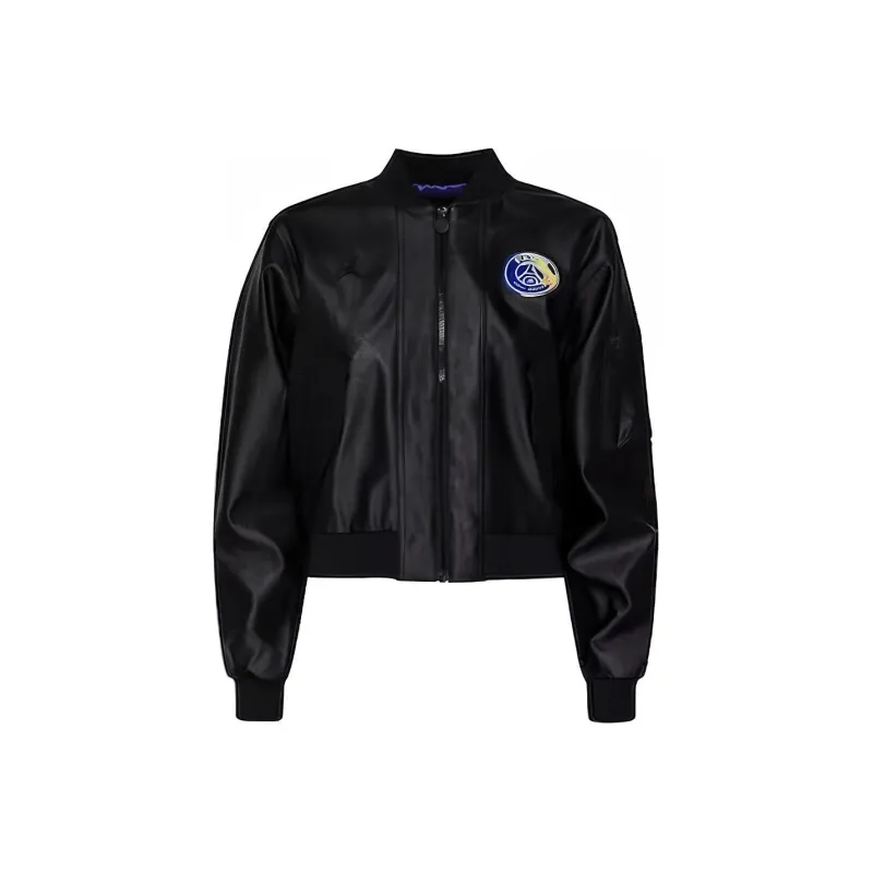 Jordan X Paris Saint Germain Women's Bomber Jacket Black/Psychic Purple-0