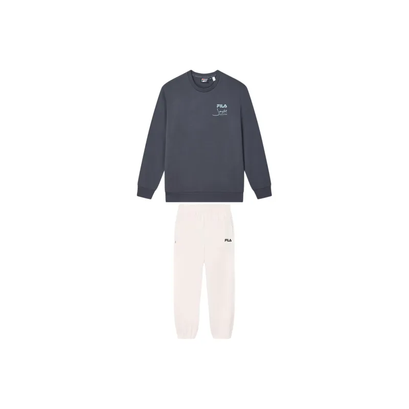 FILA Casual Sportswear Men Wall Mud Gray+Steam White-0