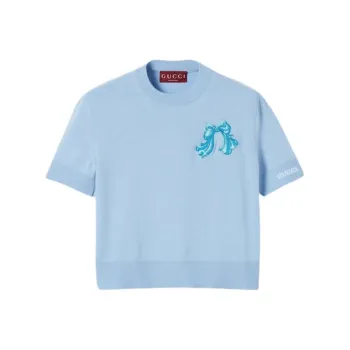 GUCCI FW25 Regular T Shirt Women's Sky Blue