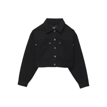 Vans Raynes Crop Trucker Jacket Jackets Coats Women's Black