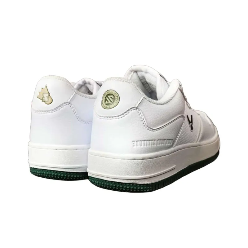LIZIJIA x VICTOR Anti Slip Wear Resistant Low Top Casual Shoes Men's White Green-2