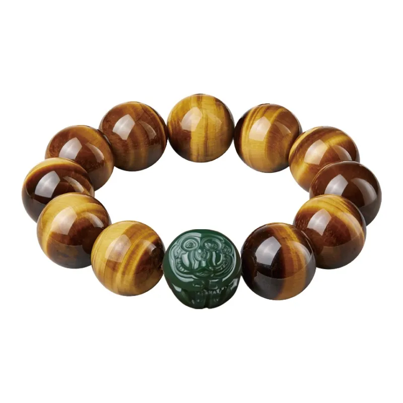 Moonstone Edge Tiger's Eye Stone Bracelets Men's-13