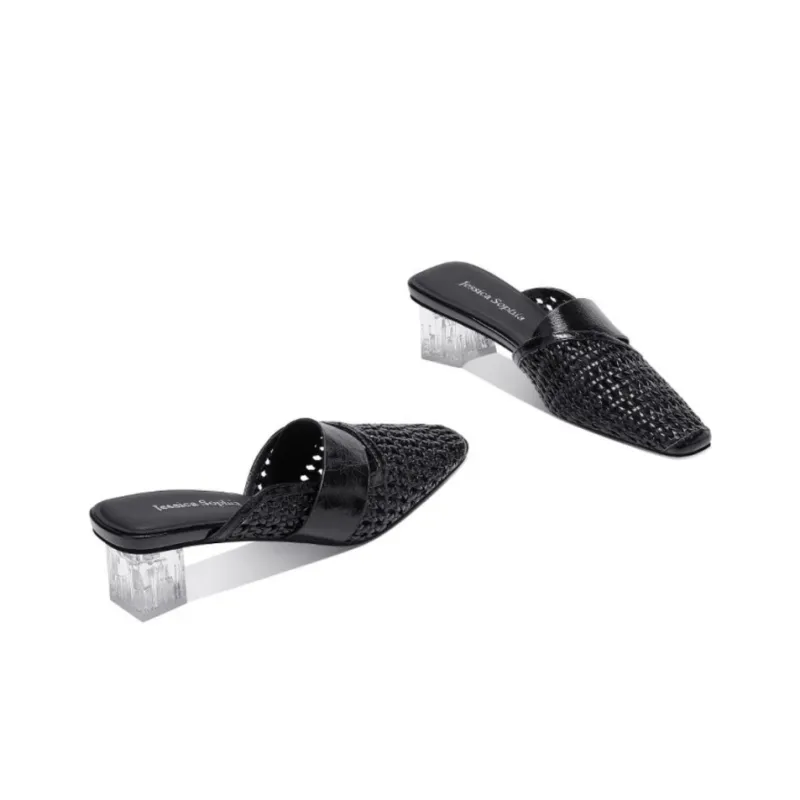 JESSICA SOPHIA Rubber Sole Cut Out Abrasion Resistant Slip Resistant Closed Toe Slippers Women's-8