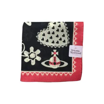 Vivienne Westwood Silk Scarves Unisex Red Black