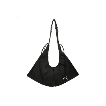 Everthames Nylon Fabric Shoulder Bag Unisex Black