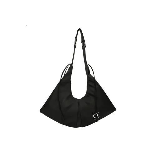 Everthames Nylon Fabric Shoulder Bag Unisex Black