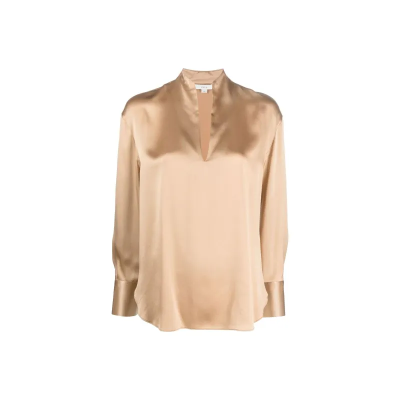 VINCE Long-sleeve Silk Blouse-0