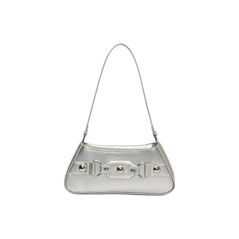 Yalu PU Shoulder Bag Women's Black/White/Silver/Gray/Blue/Pink-10