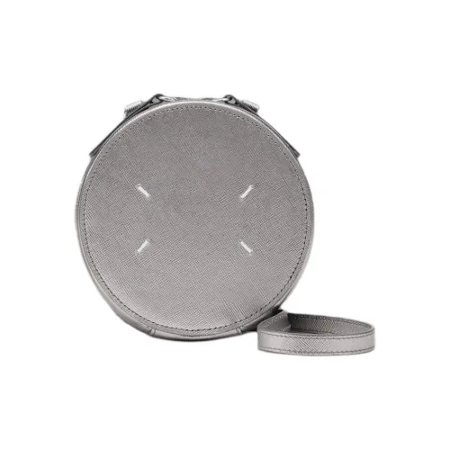 Maison Margiela Buffalo Leather Round Bag, Shoulder Bag Extra Mini Women's Metal Gray
